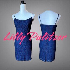 LILLY PULITZER Dellaria Dress True Navy
